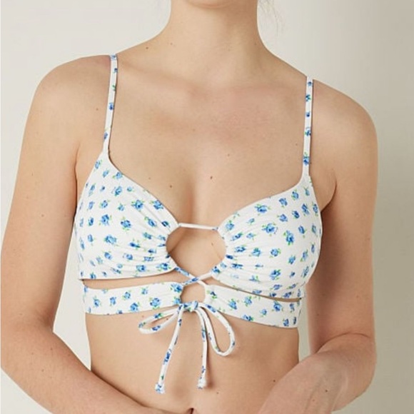 Morning Sky Floral Brief Bikini top size L - Picture 1 of 3